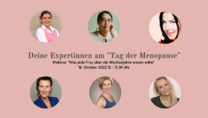 Referentinnen im Webinar "Tag der Menopause"